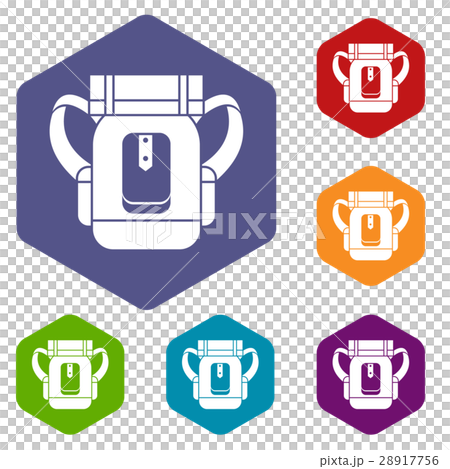 Sleeping bag icons set 28917756