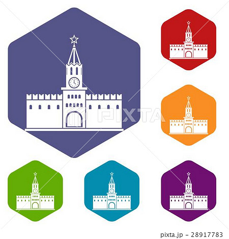 Russian kremlin icons set 28917783