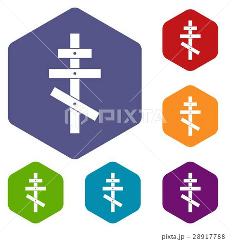 Orthodox cross icons set 28917788