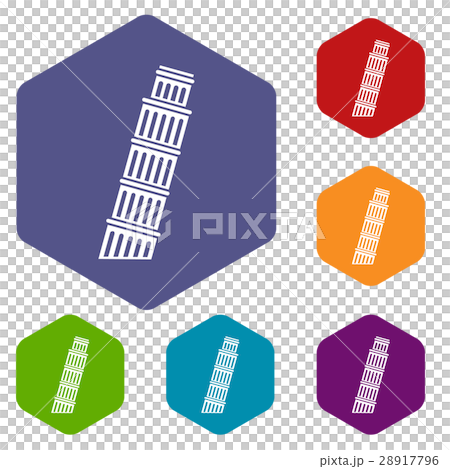 Tower of pisa icons set Tower of pisa icons set 28917796
