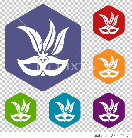 Carnival mask icons set Carnival mask icons set 28917797