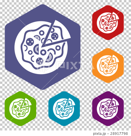 Pizza food icons set Pizza food icons set 28917798