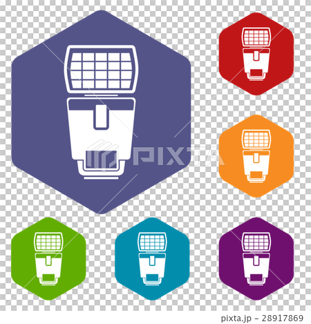 Lighting flash for camera icons set Lighting flash for camera icons set 28917869