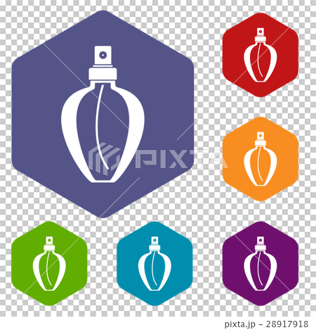 Parfume bottle icons set 28917918