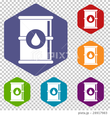 Barrel of oil icons set 28917983
