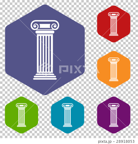 Roman column icons set Roman column icons set 28918053