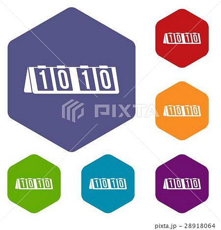 Tennis scoreboard icons set Tennis scoreboard icons set 28918064