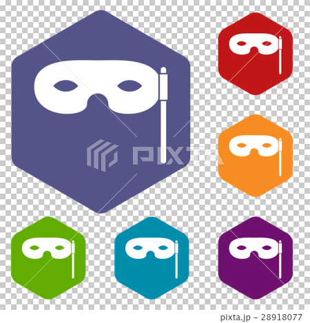 Carnival mask icons set Carnival mask icons set 28918077