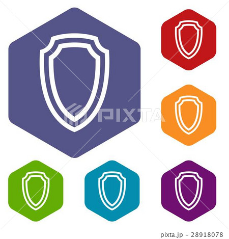 Army shield icons set 28918078