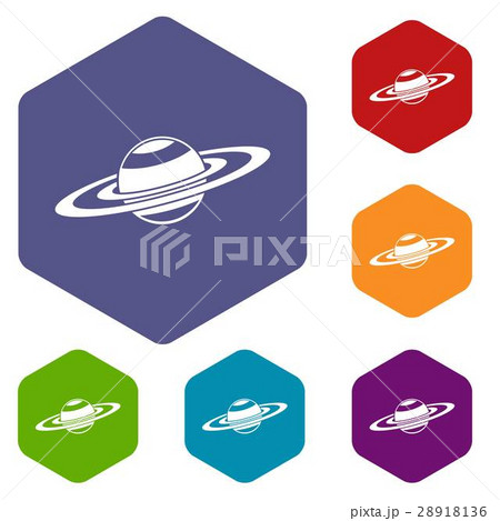 Saturn rings icons set Saturn rings icons set 28918136