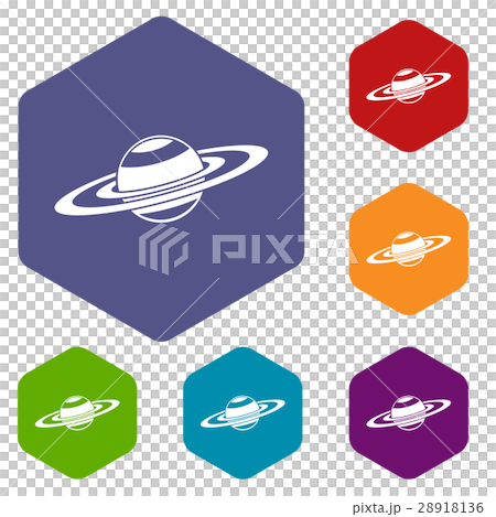 Saturn rings icons set Saturn rings icons set 28918136