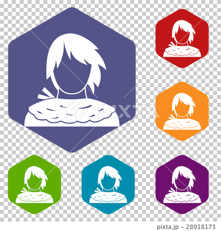 Male shorn icons set 28918173