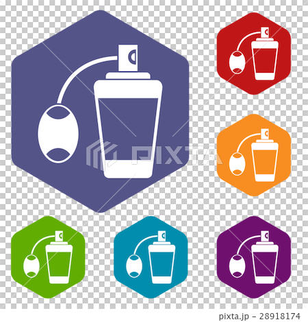 Retro perfume icons set 28918174