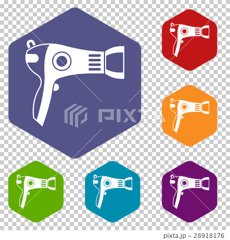 Hairdryer icons set 28918176