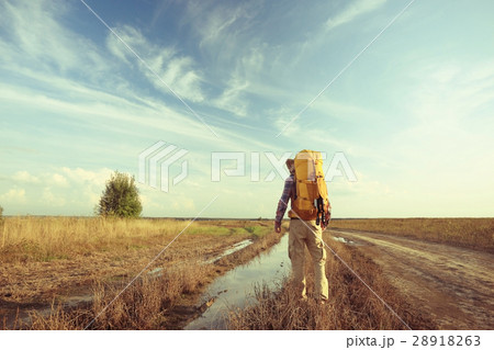 extreme brutal man traveler wildlife autumn 28918263