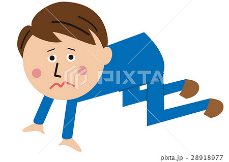 ポップな青いスーツのサラリーマン ショック 全身 ポップな青いスーツのサラリーマン ショック 全身 28918977