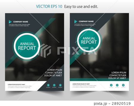 Green black circle annual report Brochure template 28920519