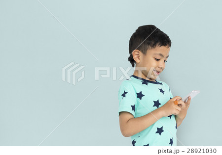 Little Boy Holding Phone Concept Little Boy Holding Phone Concept 28921030
