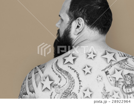 Caucasian Man Back View Facial Hair 28922964