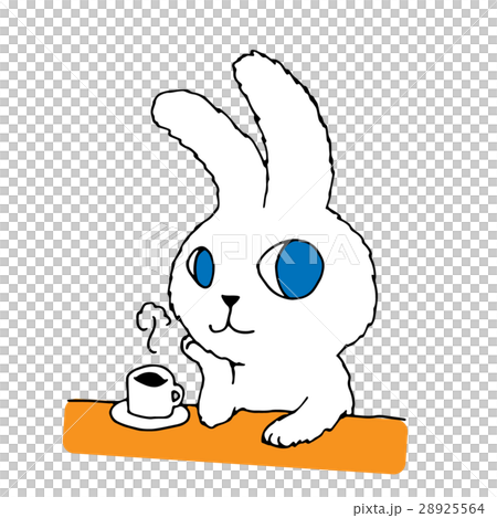お茶をするうさぎ 28925564