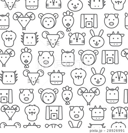 line style icons seamless pattern, Zodiac line style icons seamless pattern, Zodiac 28926991