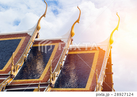 Thai Temple roof of Wat Phra Kaew 28927124