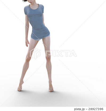レッグケアイメージ 綺麗な女性の脚 Perming３dcgイラスト素材のイラスト素材