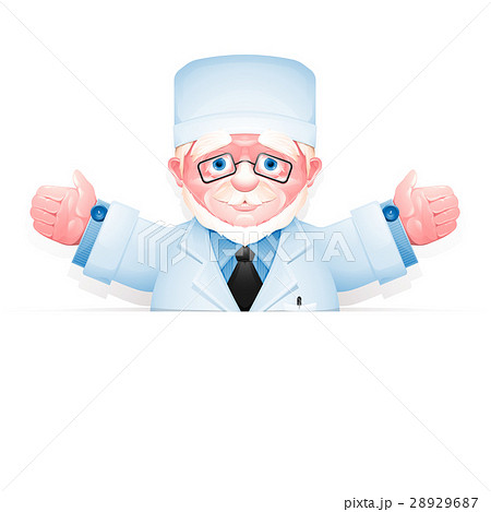 Friendly elderly doctor with arms wide open Friendly elderly doctor with arms wide open 28929687