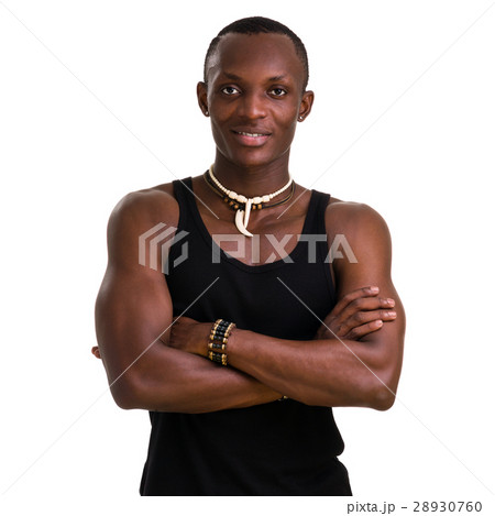 Portrait of sexy muscle man posing in studio Portrait of sexy muscle man posing in studio 28930760