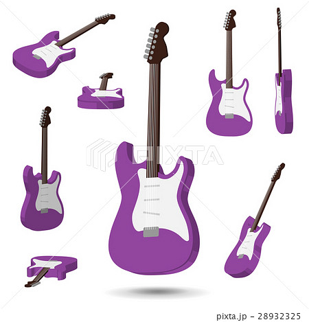 3d Electric Guitarのイラスト素材