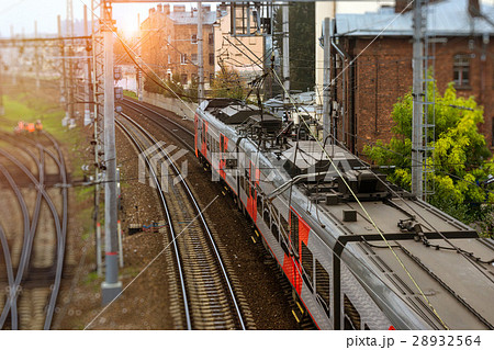 High-speed electric train, railway High-speed electric train, railway 28932564