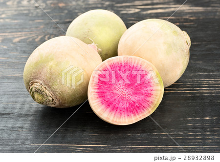 Watermelon radishes and half 28932898