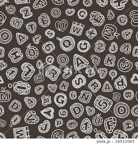 Cartoon style alphabet vector seamless pattern 28933065