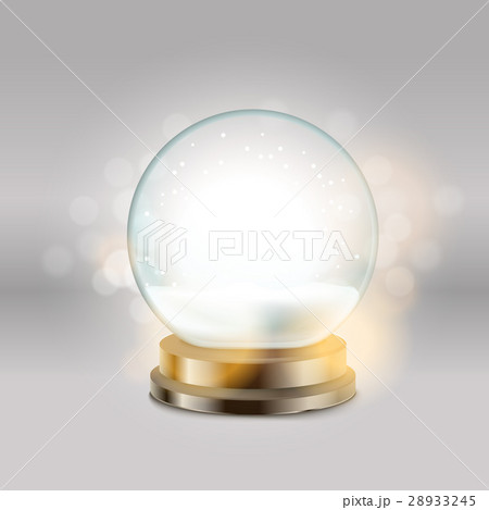 Crystal ball with snowman vector illustration Crystal ball with snowman vector illustration 28933245