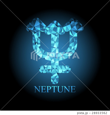 Blue polygonal Neptune icon astronomy sign symbol Blue polygonal Neptune icon astronomy sign symbol 28933562