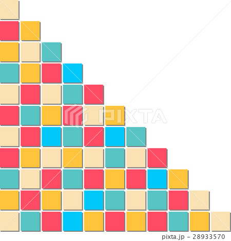 Colorful mosaic square block pattern in the corner 28933570
