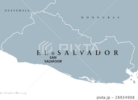El Salvador political map El Salvador political map 28934908