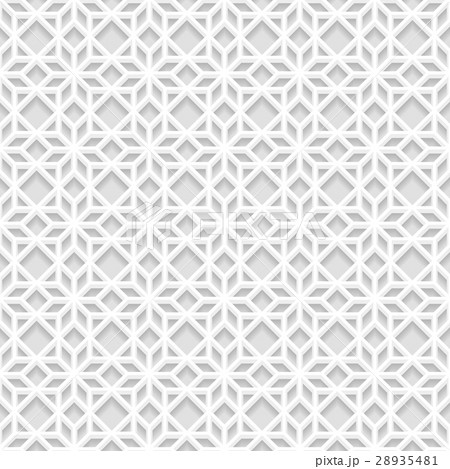 Seamless white 3D pattern,   indian ornament 28935481