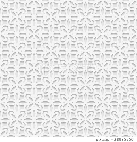 Seamless white 3D pattern, arabic motif 28935556