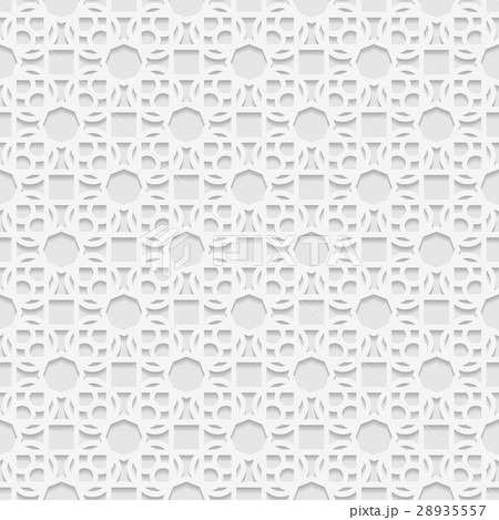 Seamless white 3D pattern, arabic motif Seamless white 3D pattern, arabic motif 28935557