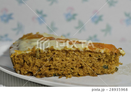 Homemade butter cake sliced on a plate Homemade butter cake sliced on a plate 28935968