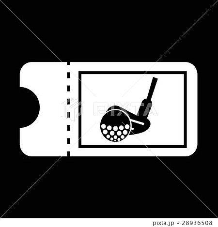 Golf ticket icon illustration design Golf ticket icon illustration design 28936508