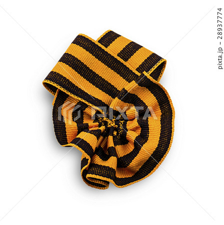 Striped victory Saint George ribbon in flat style 28937774