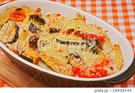 夏野菜のマカロニグラタン 夏野菜のマカロニグラタン 28938544