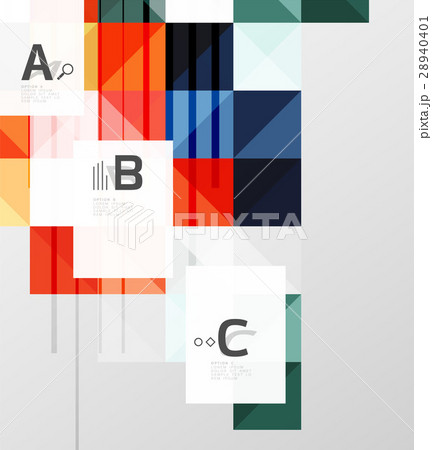Square elements with infographics and options Square elements with infographics and options 28940401