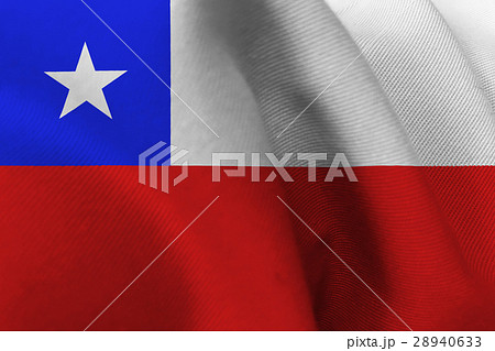 Chile national flag 3D illustration symbol. Chile national flag 3D illustration symbol. 28940633
