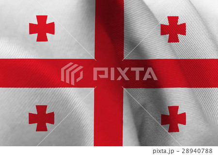 Georgia national flag 3D illustration symbol. 28940788