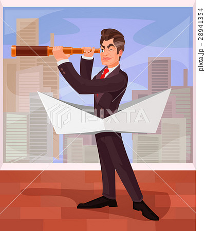 Businessman boss directs its business to various Businessman boss directs its business to various 28941354