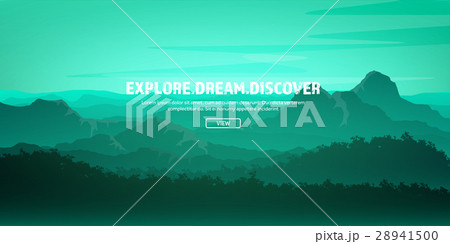 Mountains and forest. Wild nature landscape Mountains and forest. Wild nature landscape 28941500