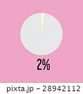 Two percentage circle icon vector illustration 28942112